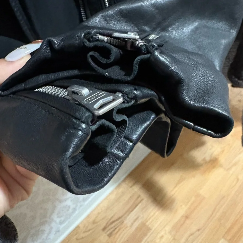 All Saints Raul Leather Jacket - Picture 7 of 7
